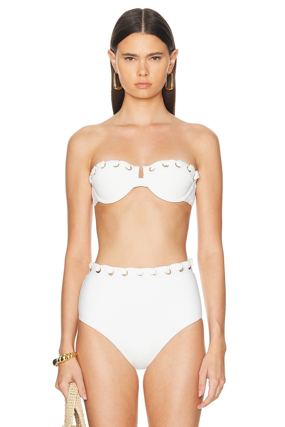 Zimmermann Halliday Eyelet Balconette Bikini Top REVERSIBLE