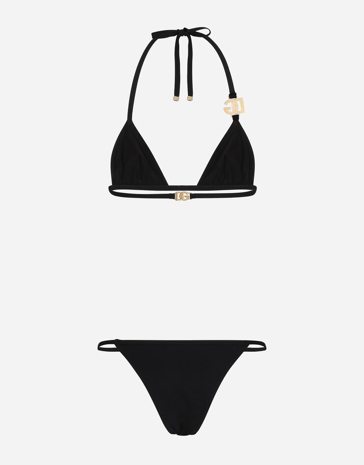 Dolce Gabbana Triangle Bikini With Dg Logo Reversible