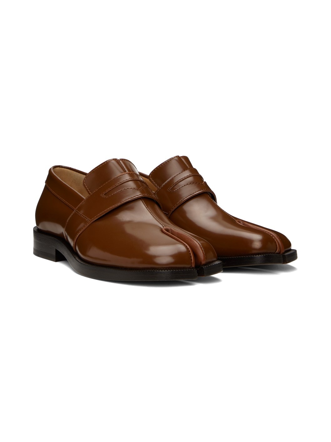 Maison Margiela Brown Tabi Loafers Reversible