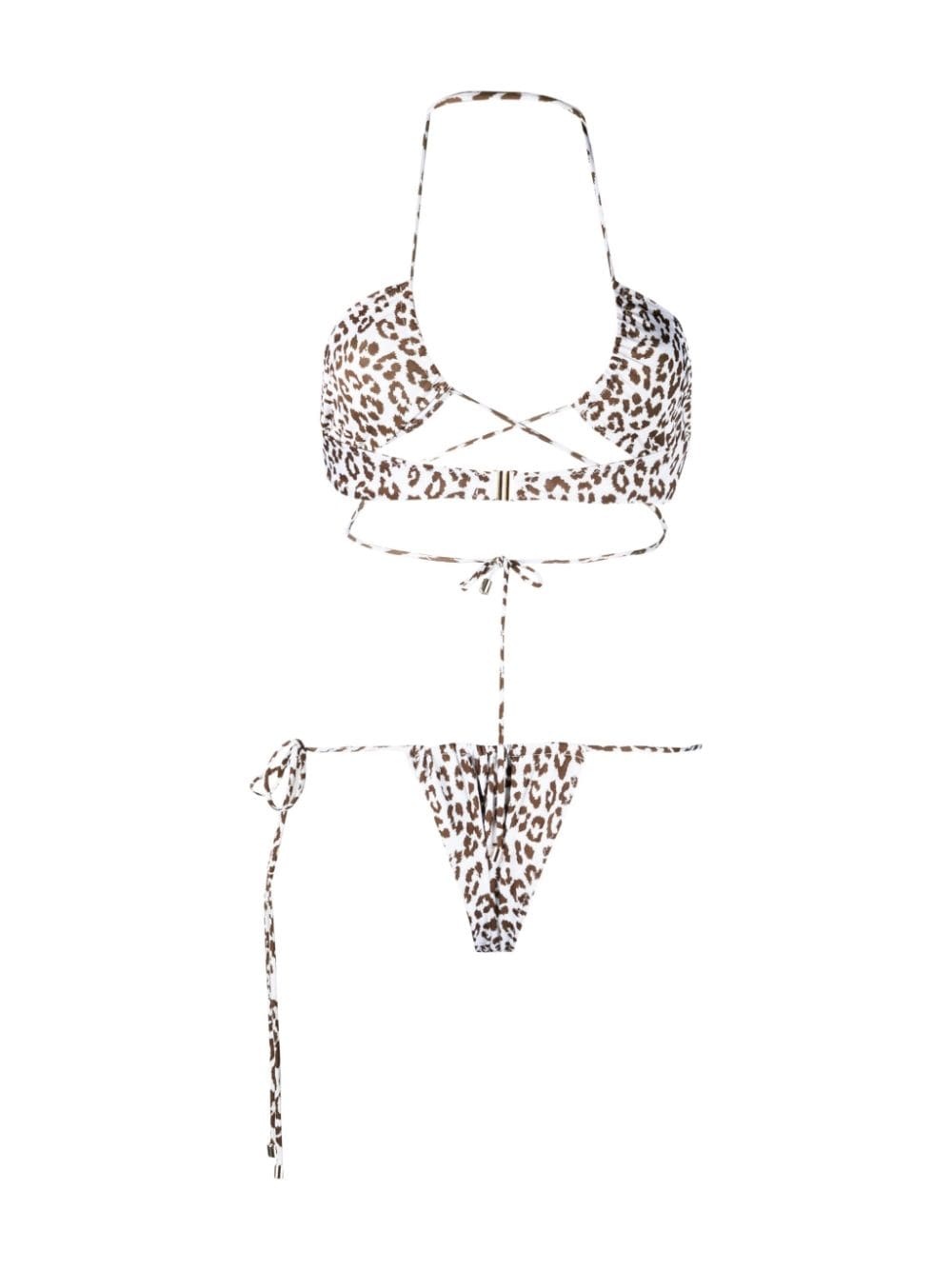 MANOKHI Leopard Print Bikini Set REVERSIBLE