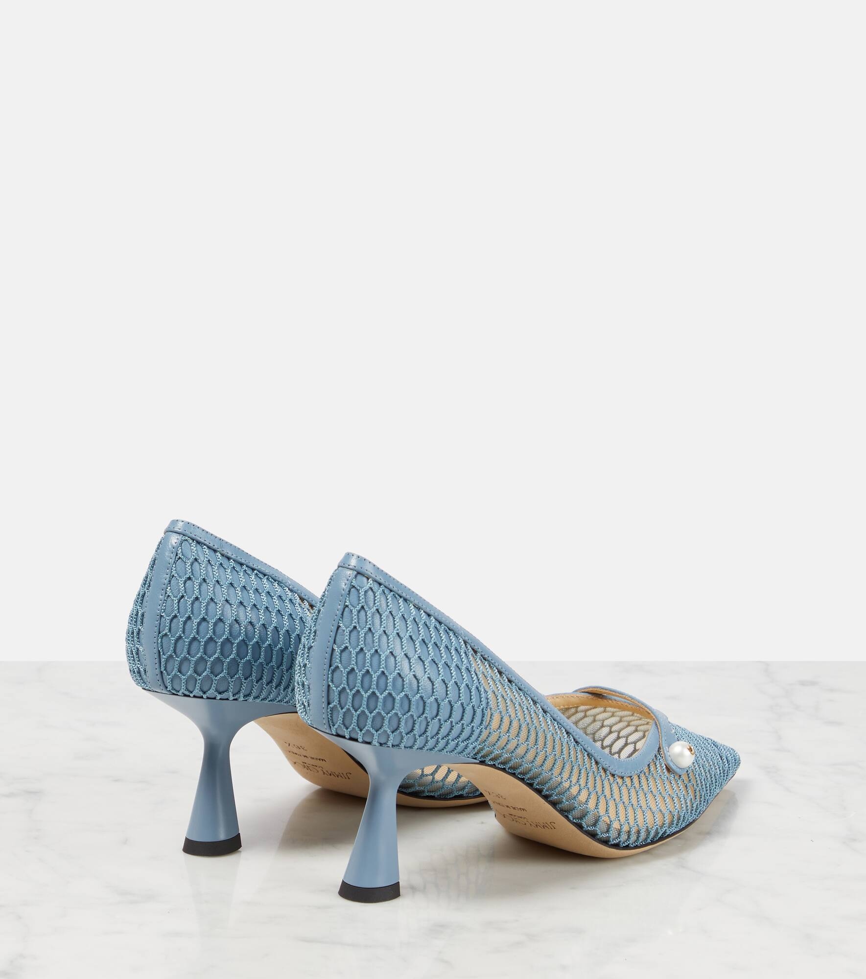 Jimmy Choo Rosalia Mesh And Leather Pumps Reversible