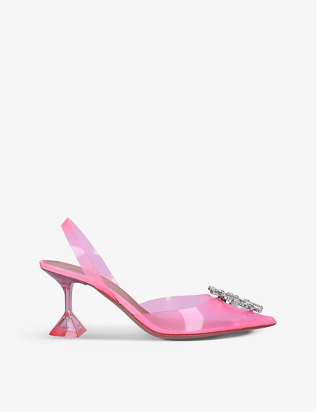 Amina Muaddi Begum Glass Crystal Embellished Pvc Courts Reversible