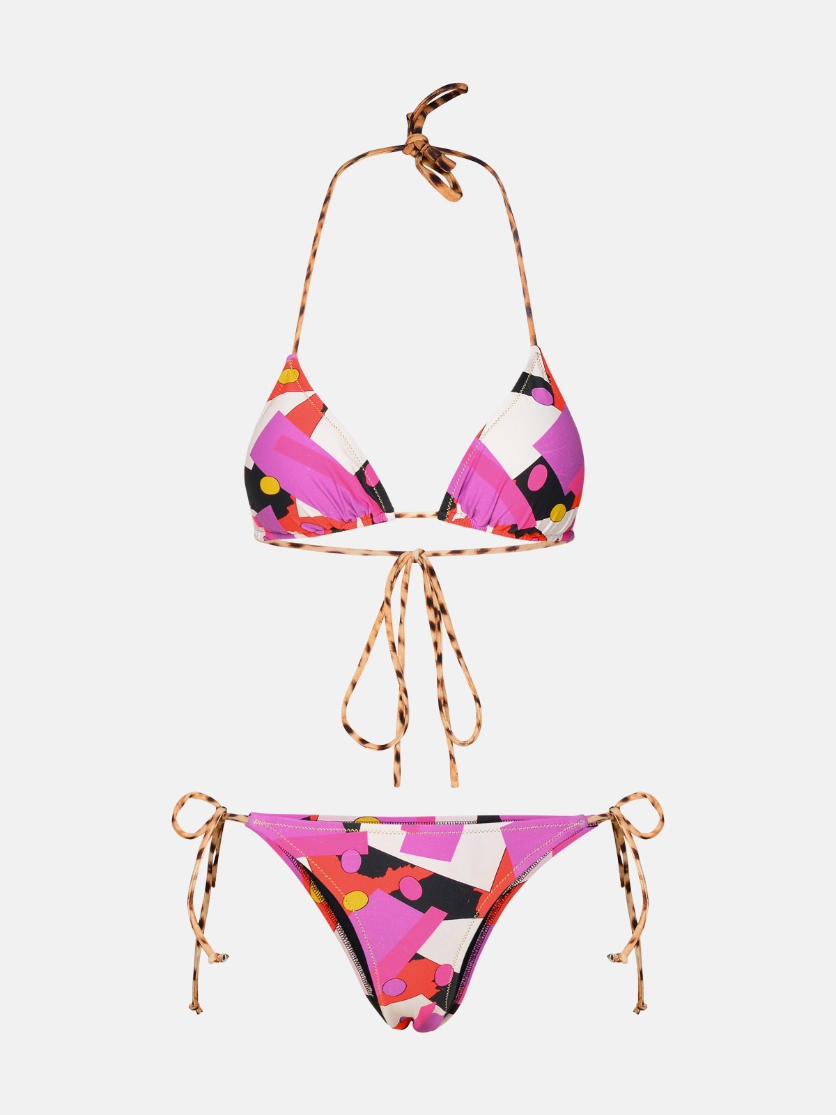 Reina Olga MIAMI MULTICOLOURED POLYAMIDE BLEND BIKINI REVERSIBLE