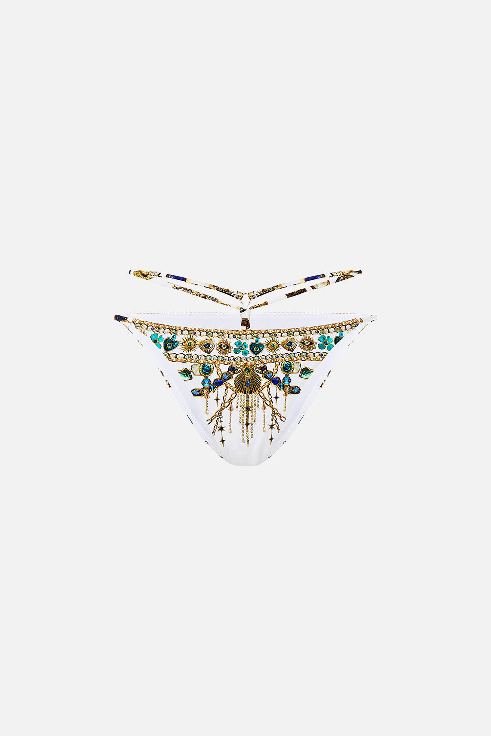 CAMILLA MULTI STRAP BIKINI BOTTOM WITH RING TRIMS REVERSIBLE