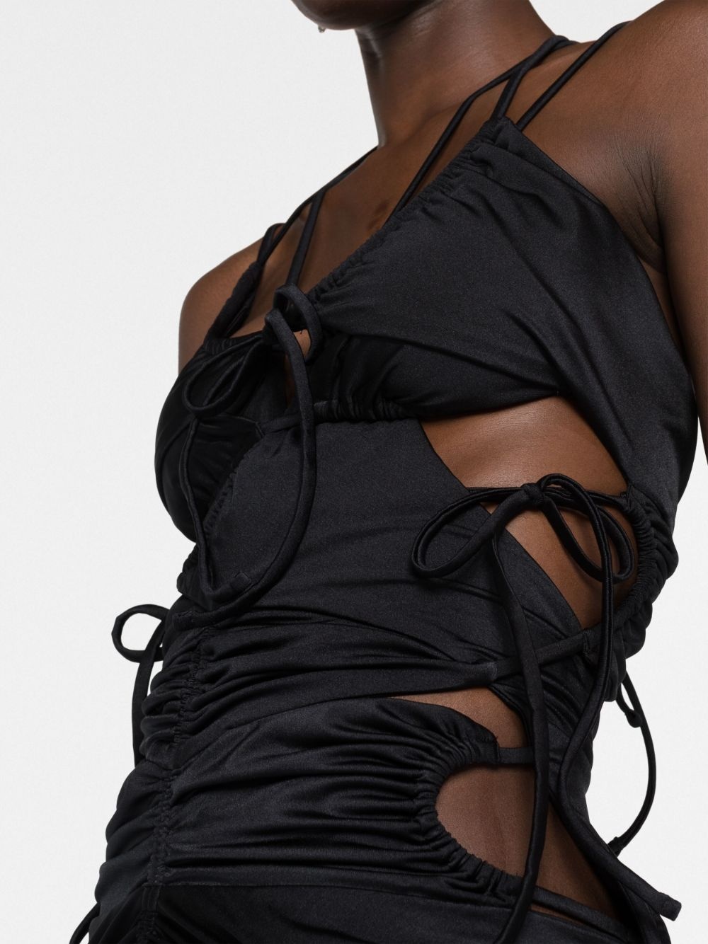 BALENCIAGA Bikini Detail Ruched Minidress REVERSIBLE