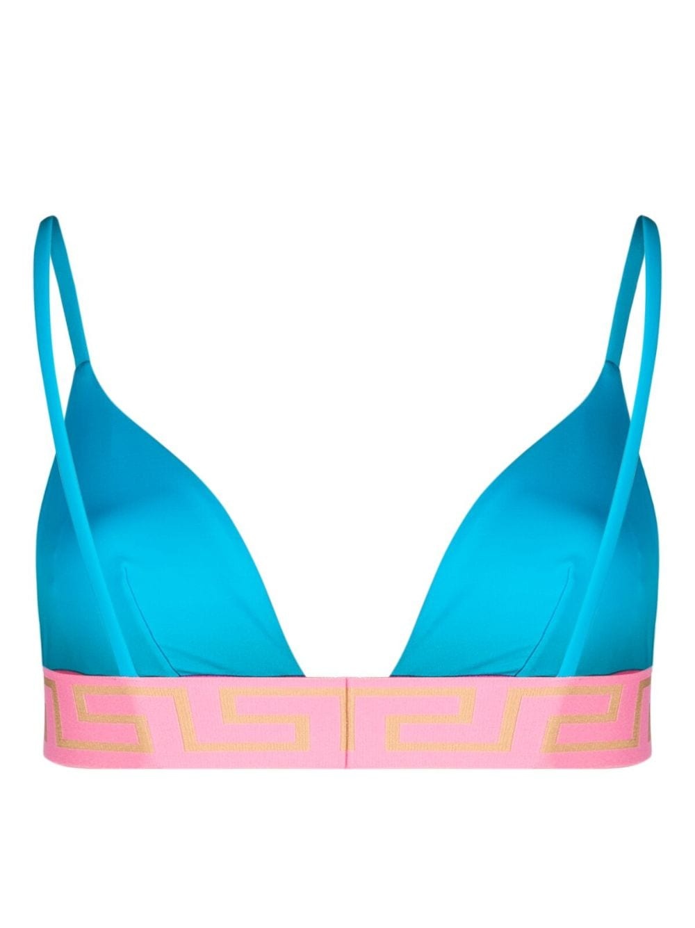 Versace Greca Border Triangle Bikini Top Reversible