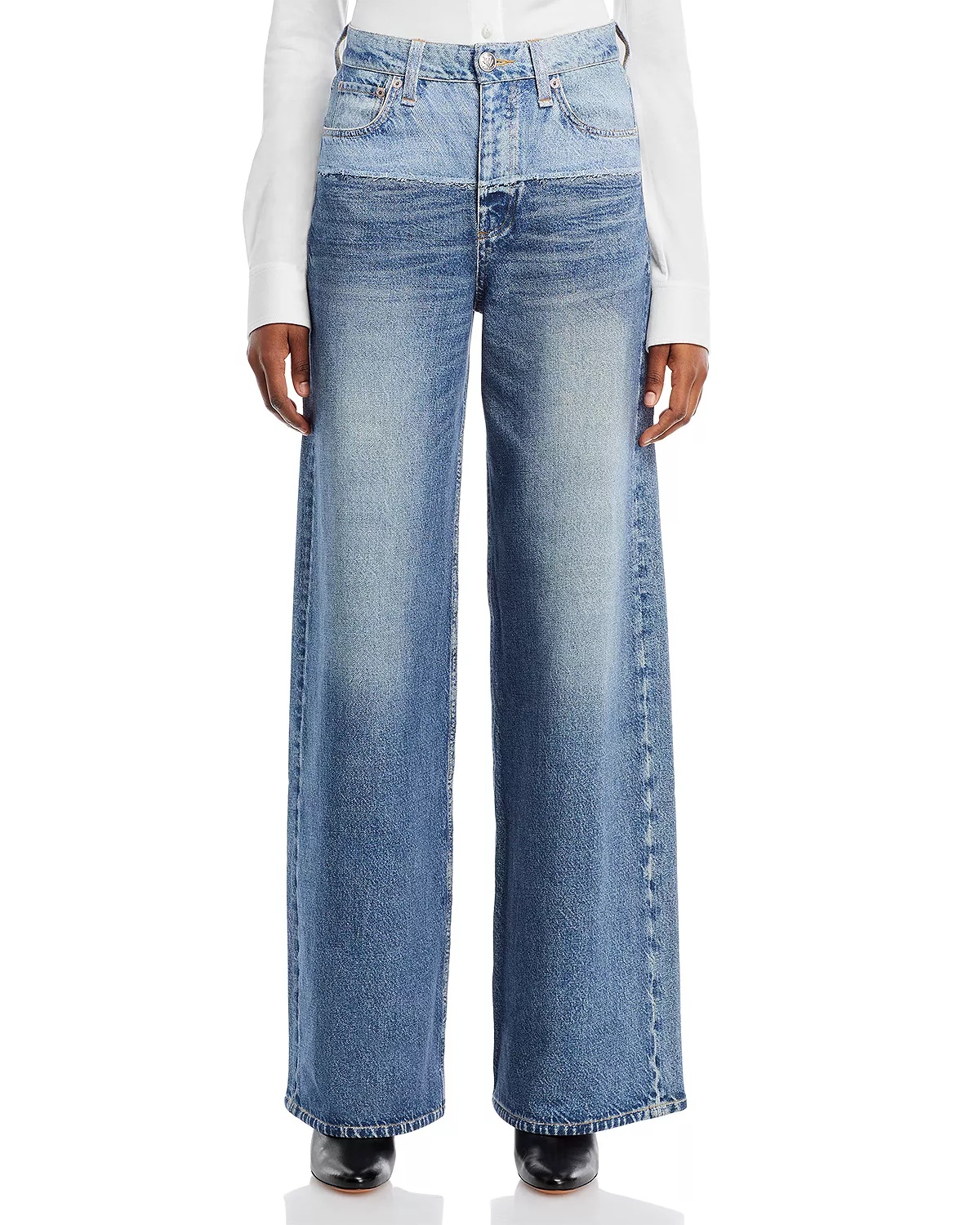 Rag Bone Miramar Sofie High Rise Wide Leg Stretch Jeans In Antonia