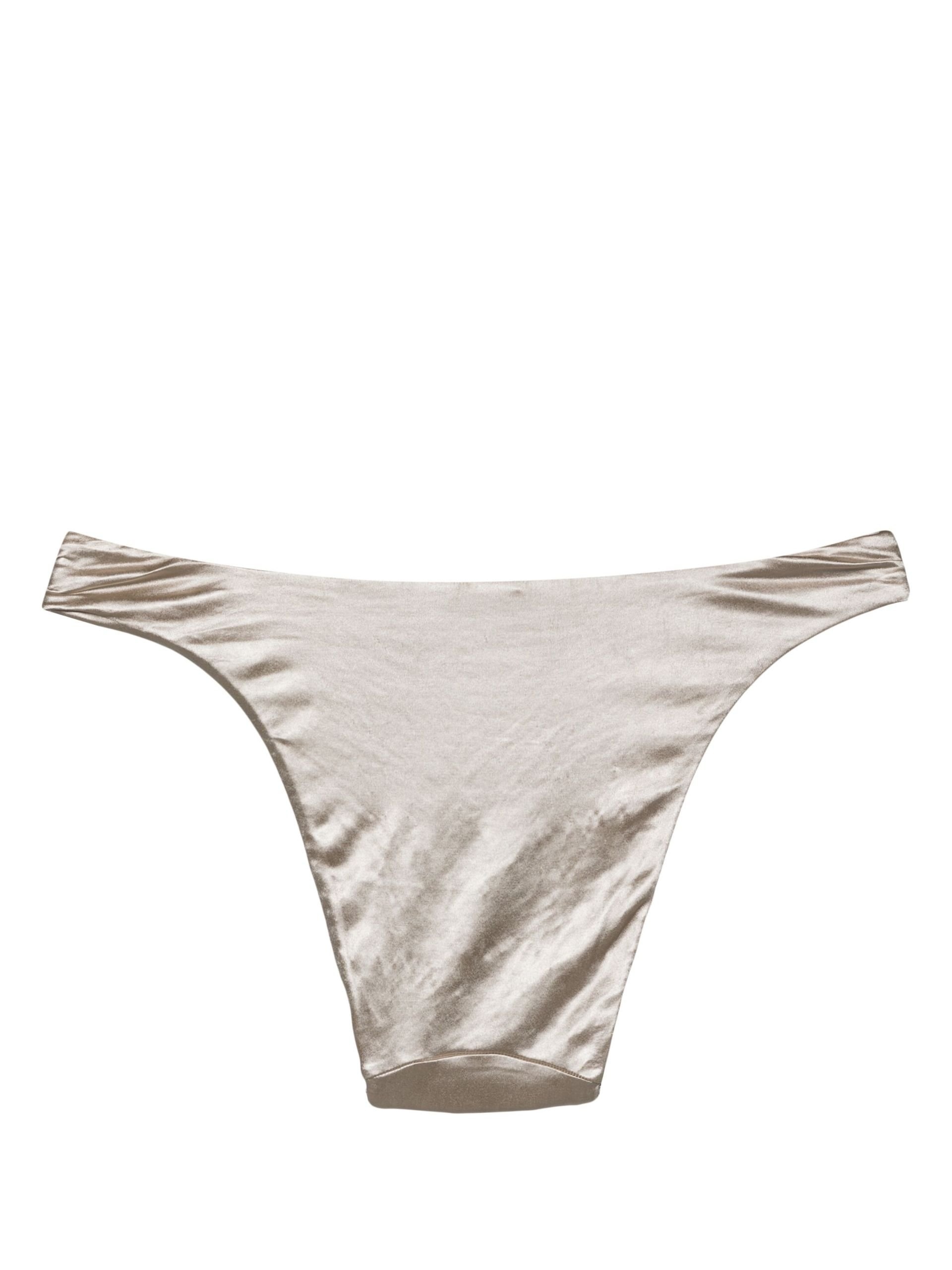 Isa Boulder Silver Twist Detail Bikini Bottoms Reversible