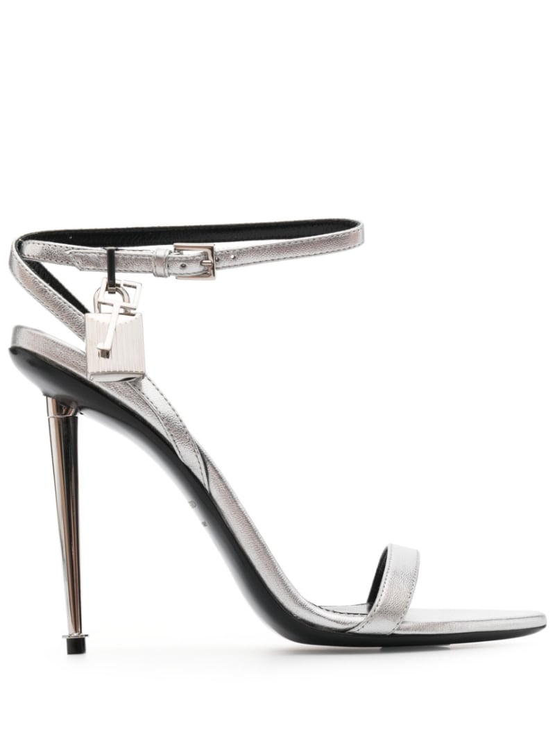 TOM FORD Padlock Pointy Naked Heeled Sandals REVERSIBLE