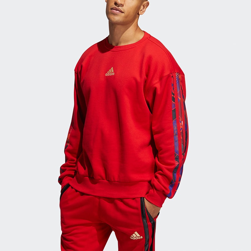 adidas Mic Graphic Crew Sweatshirt Red GU9537 - 3