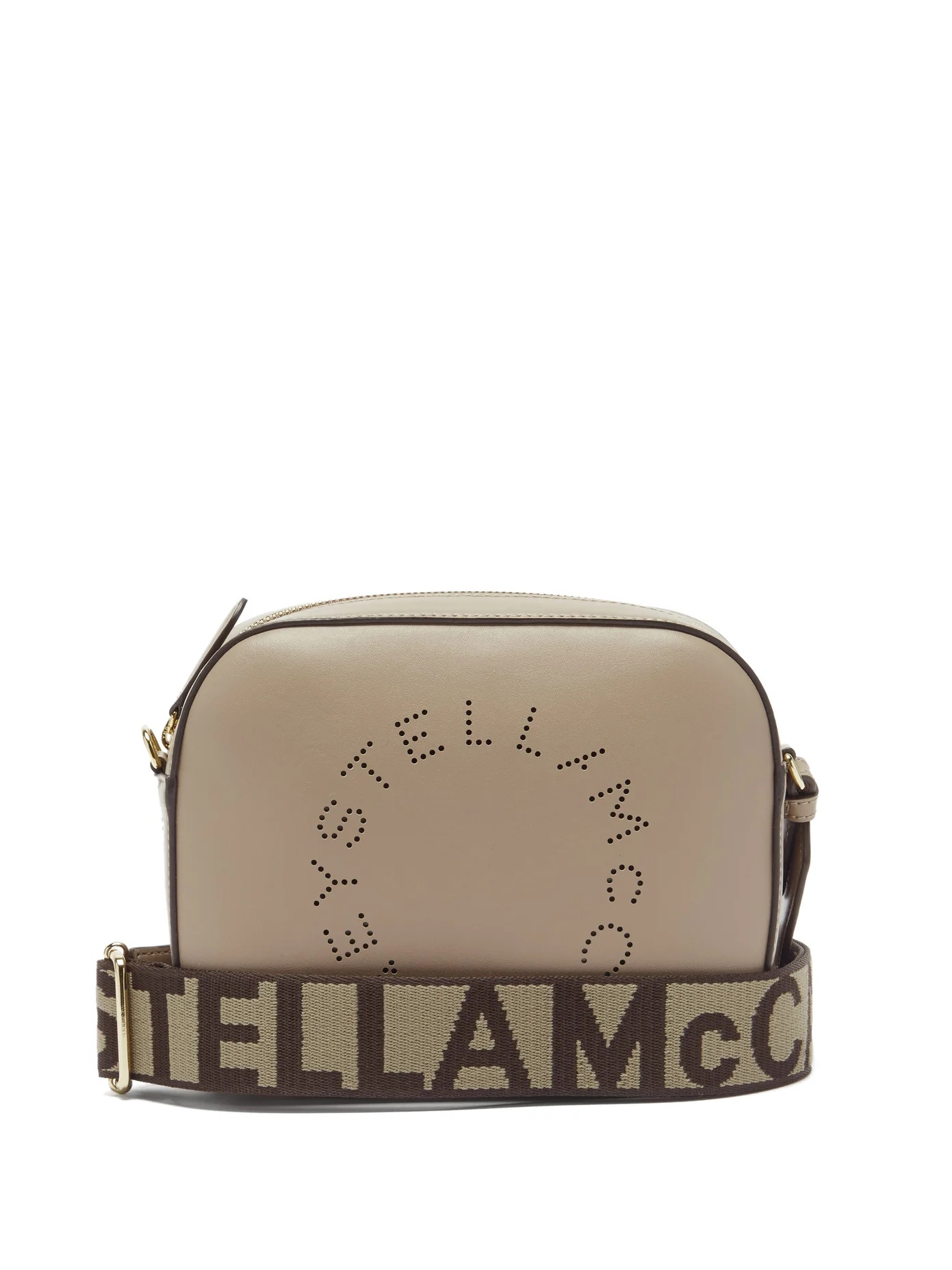 Logo-strap faux-leather camera bag - 1