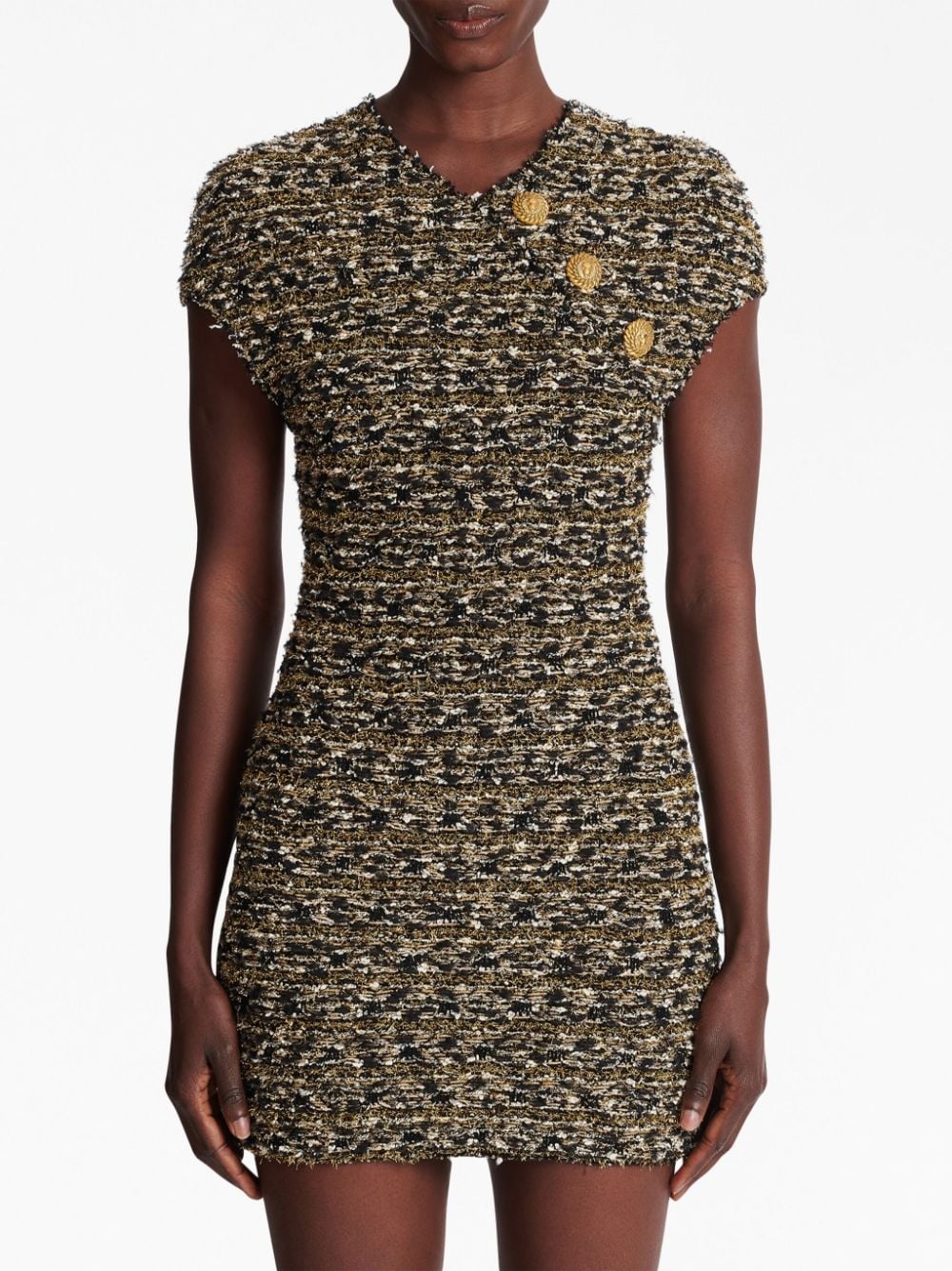 lurex tweed minidress - 5