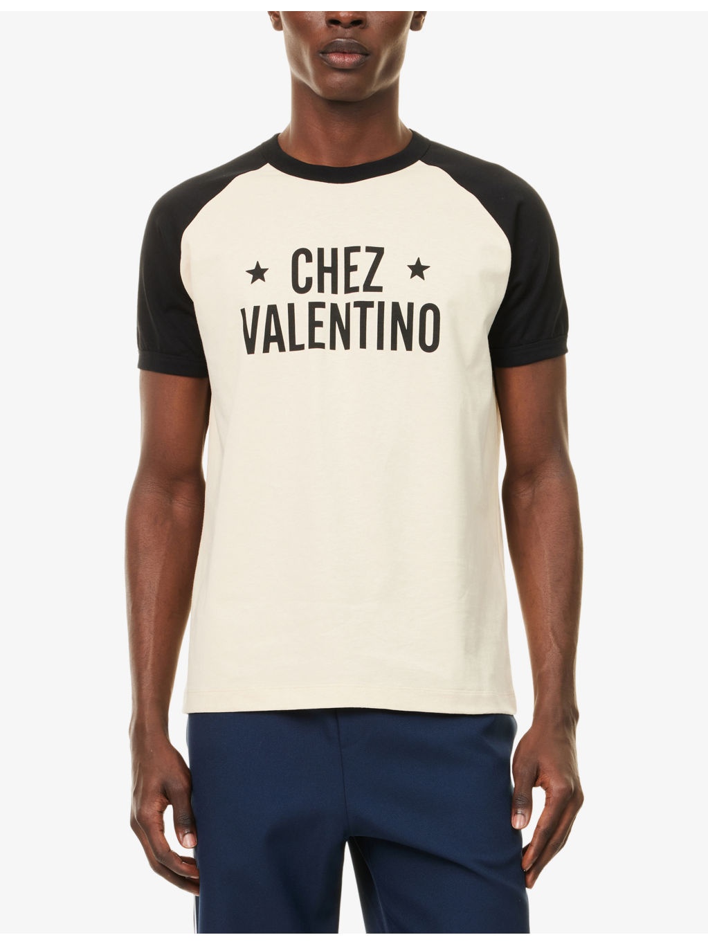 Chez-Valentino-Print Crewneck Cotton-Jersey T-Shirt - 3