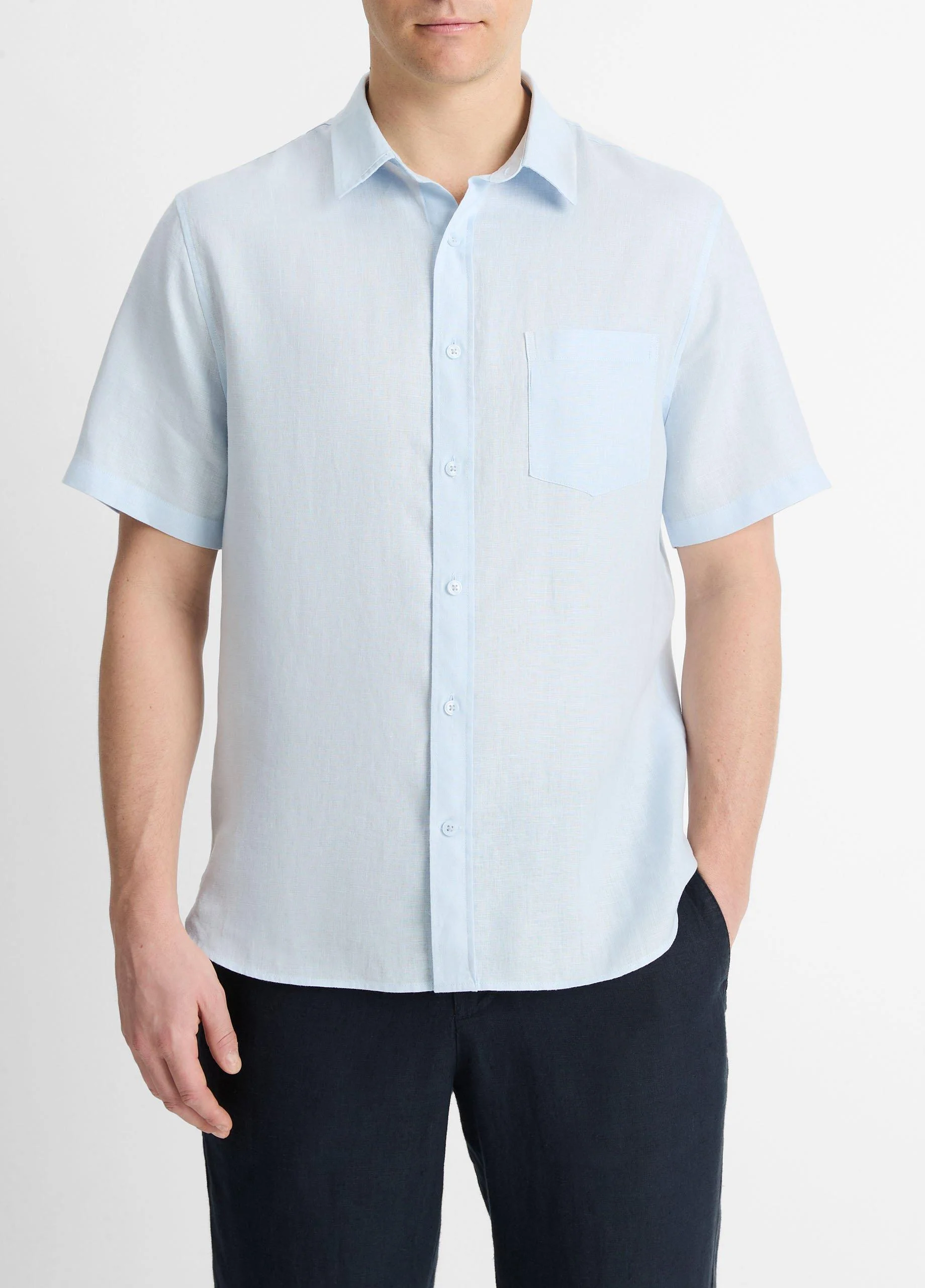 Linen Short-Sleeve Shirt - 1