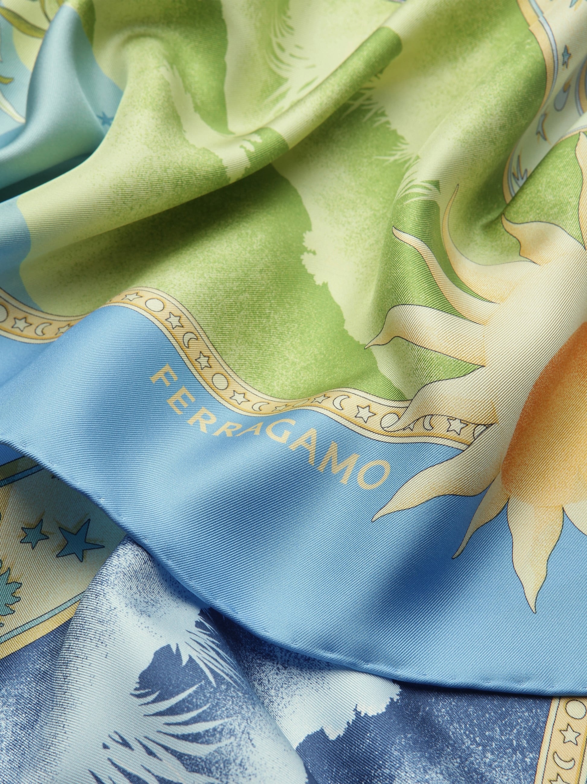 Day & Night print silk foulard - 2