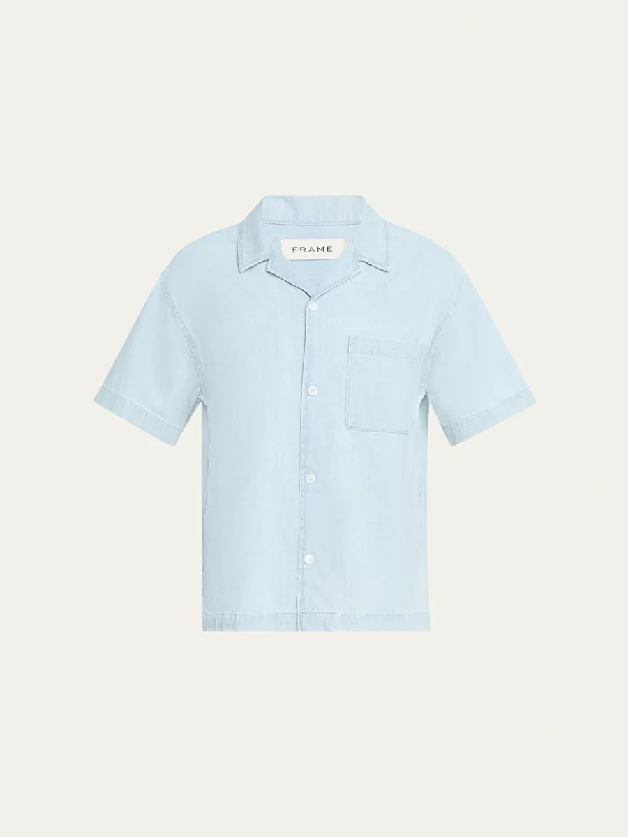 Men's Short-Sleeve Camp Collar Shirt - 1