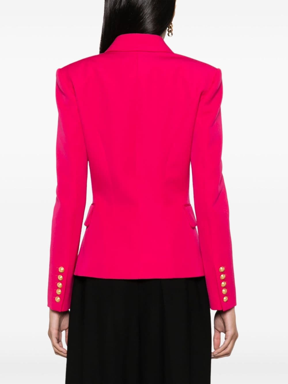 double-breasted wool blazer - 4