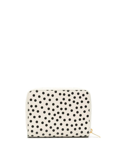 SAINT LAURENT polka dot zip-around wallet outlook