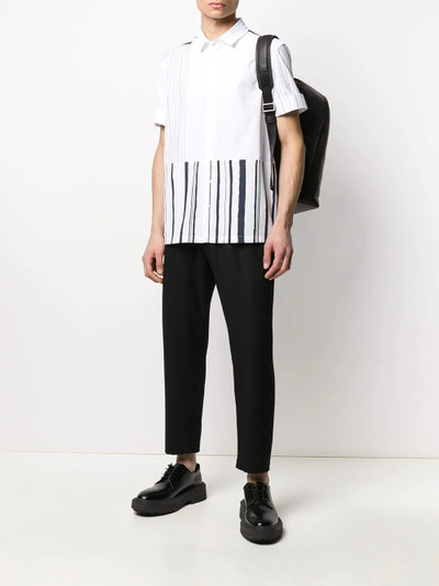 Neil Barrett striped-panel short-sleeve shirt outlook