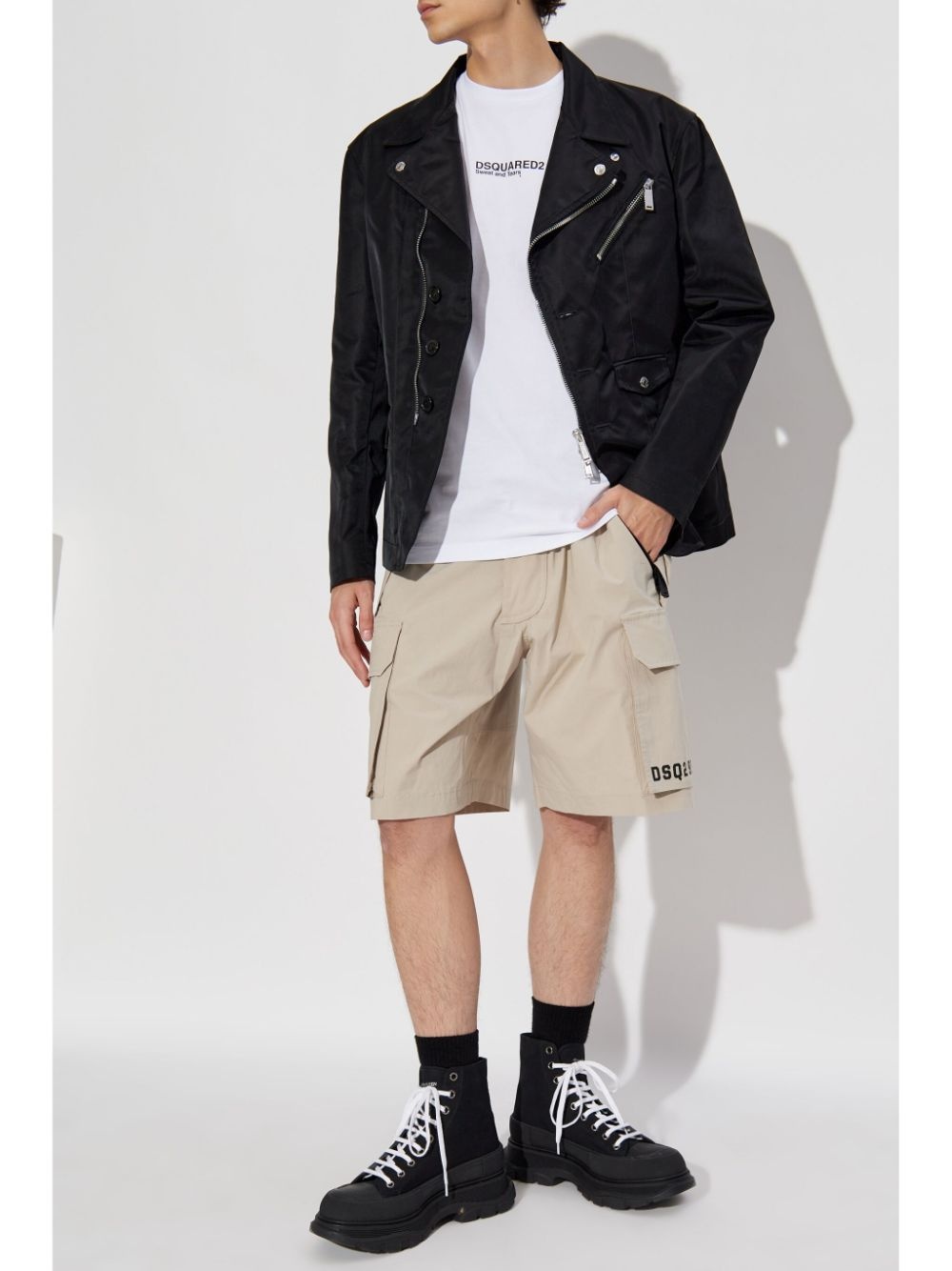 logo-print shorts - 2