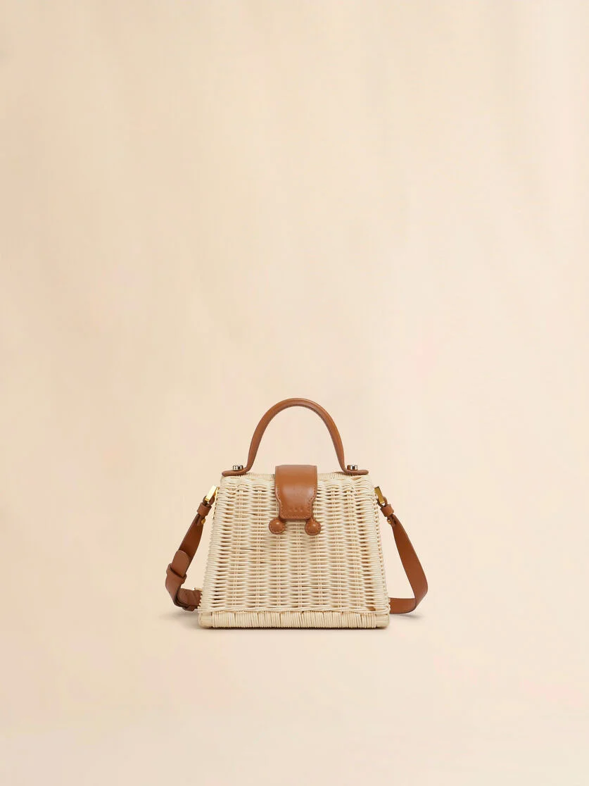NATURAL RATTAN MIDOLLINO HANDBAG - 1