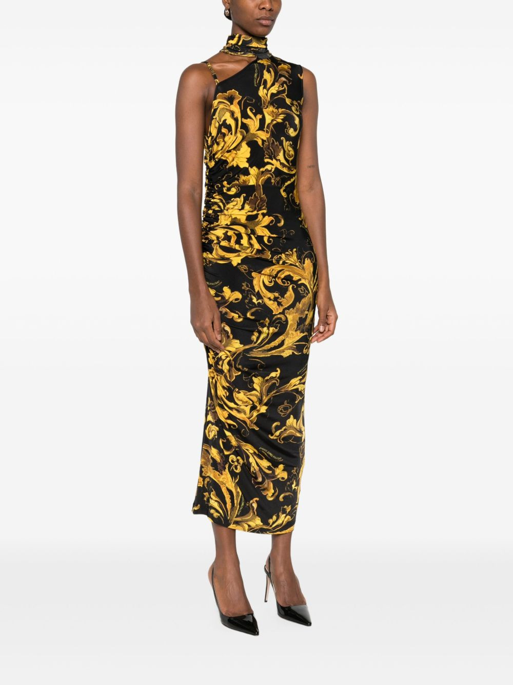 Barocco-print dress - 3