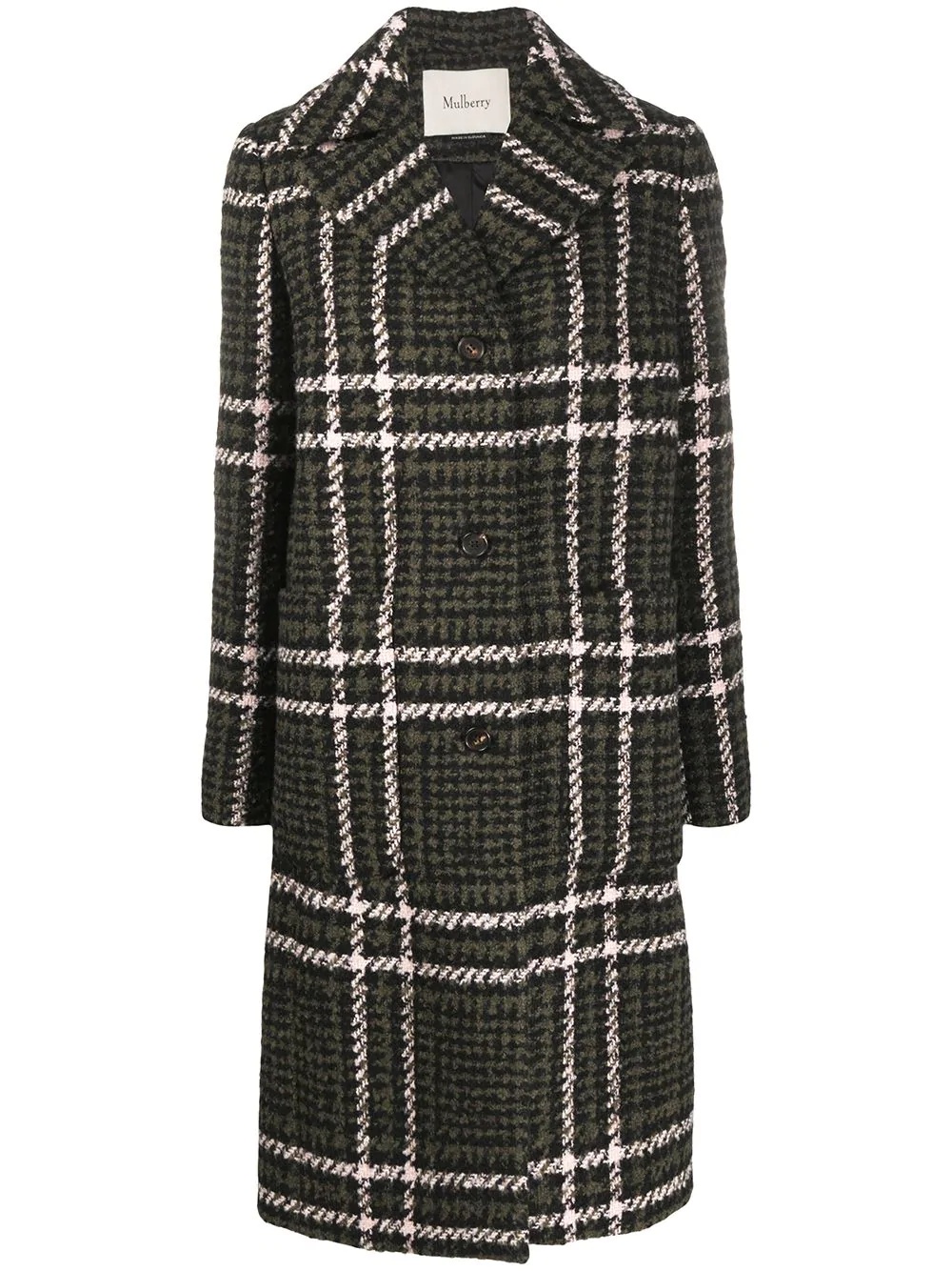 Claire Large Tri-Check coat - 1