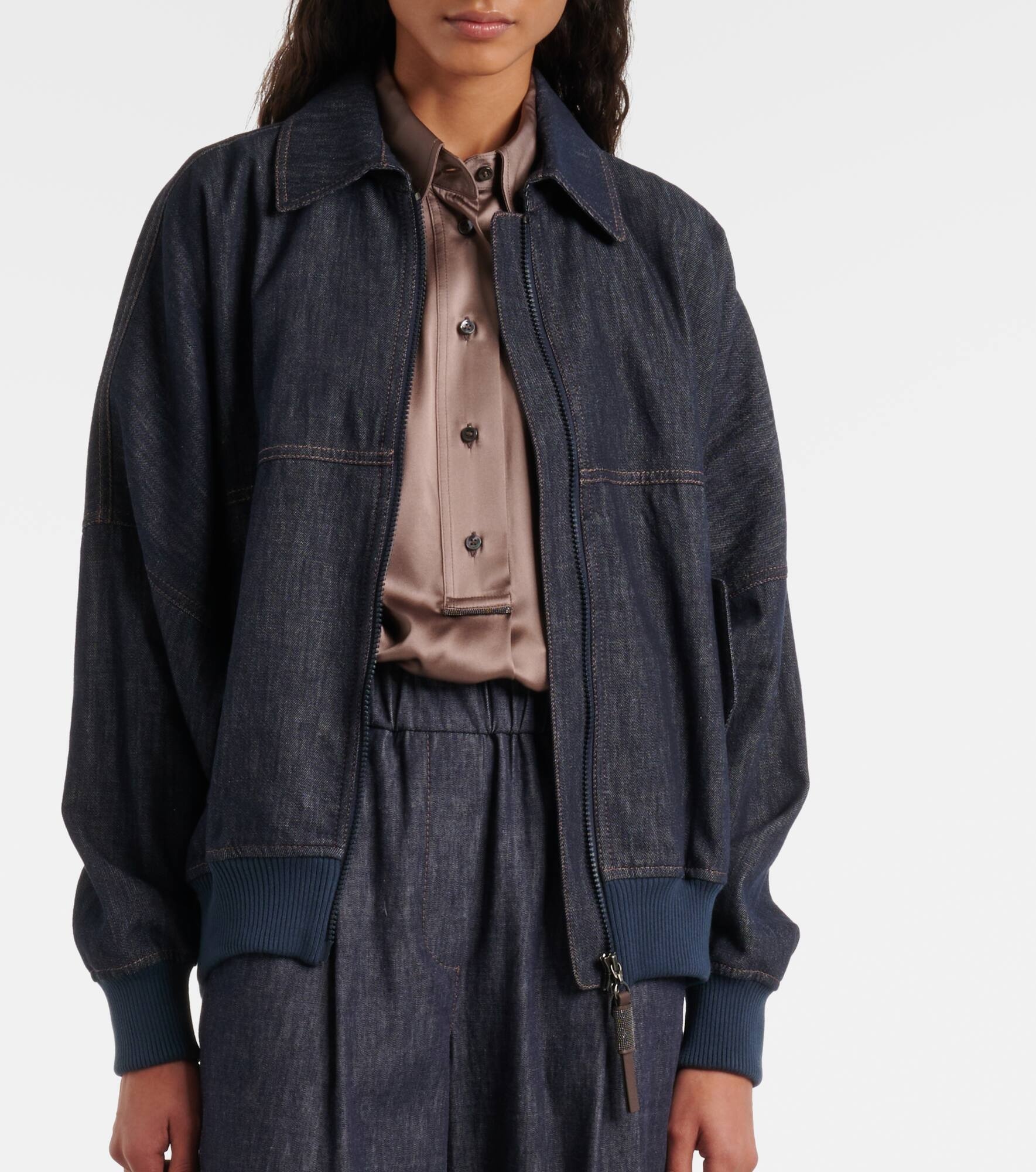 Denim bomber jacket - 6
