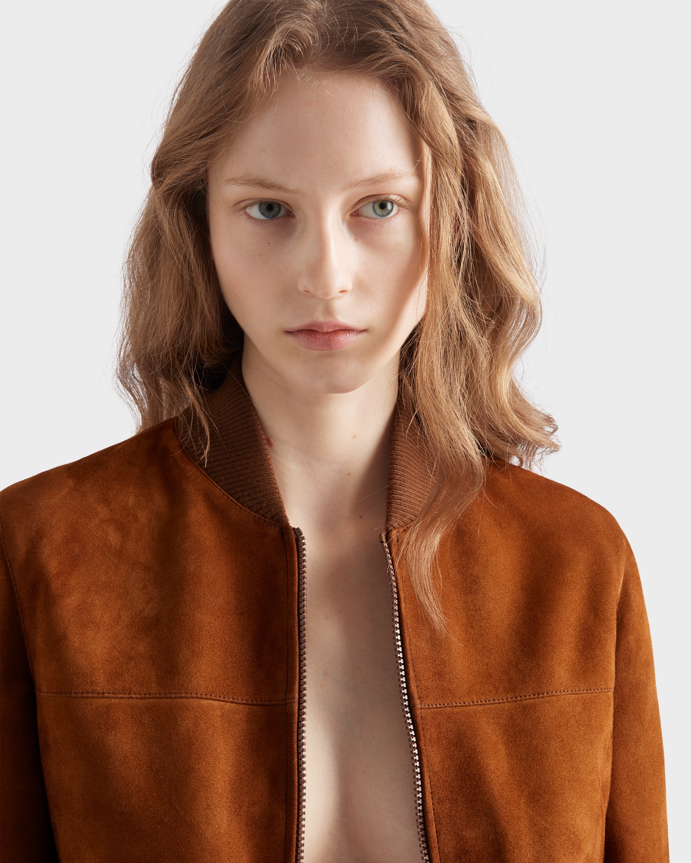 Suede blouson jacket - 3