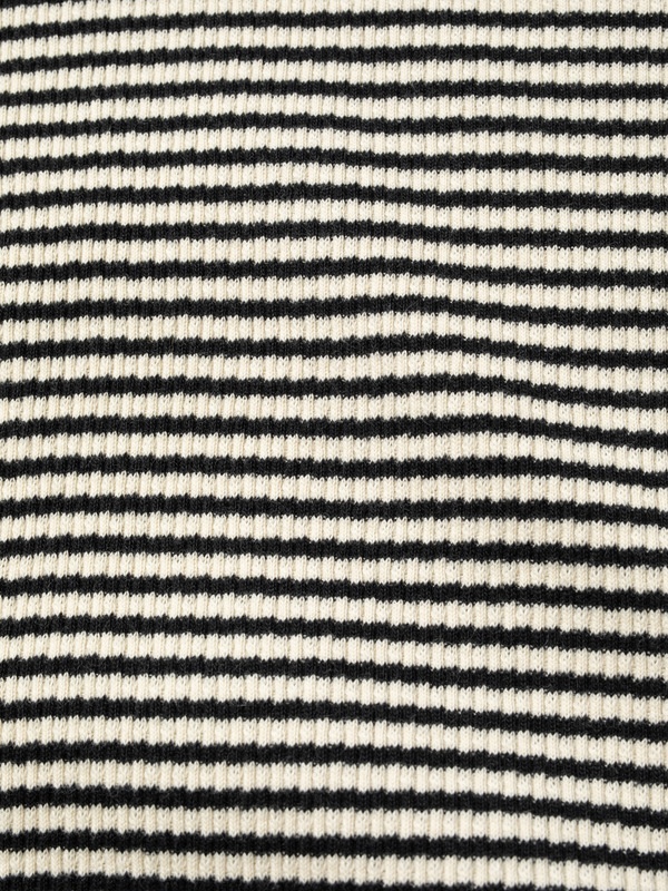 Jessy Striped Rib LS T-Shirt Ecru/White - 3