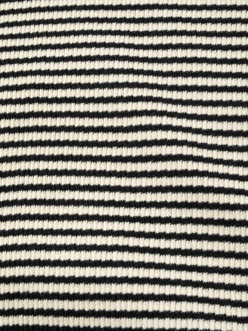 Jessy Striped Rib LS T-Shirt Ecru/White 3