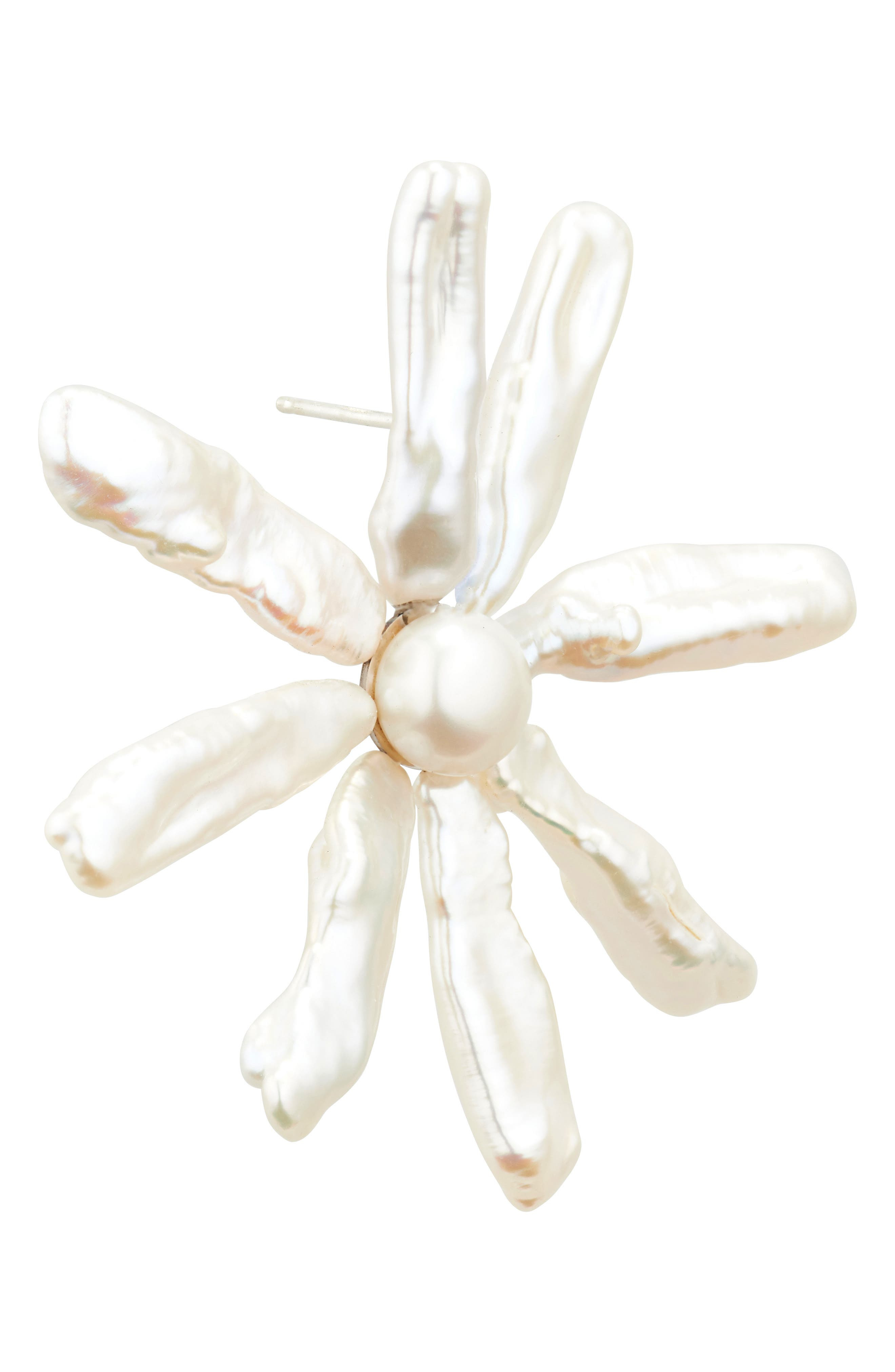 Simone Rocha Blooming Flower Baroque Pearl Earrings at Nordstrom - 4