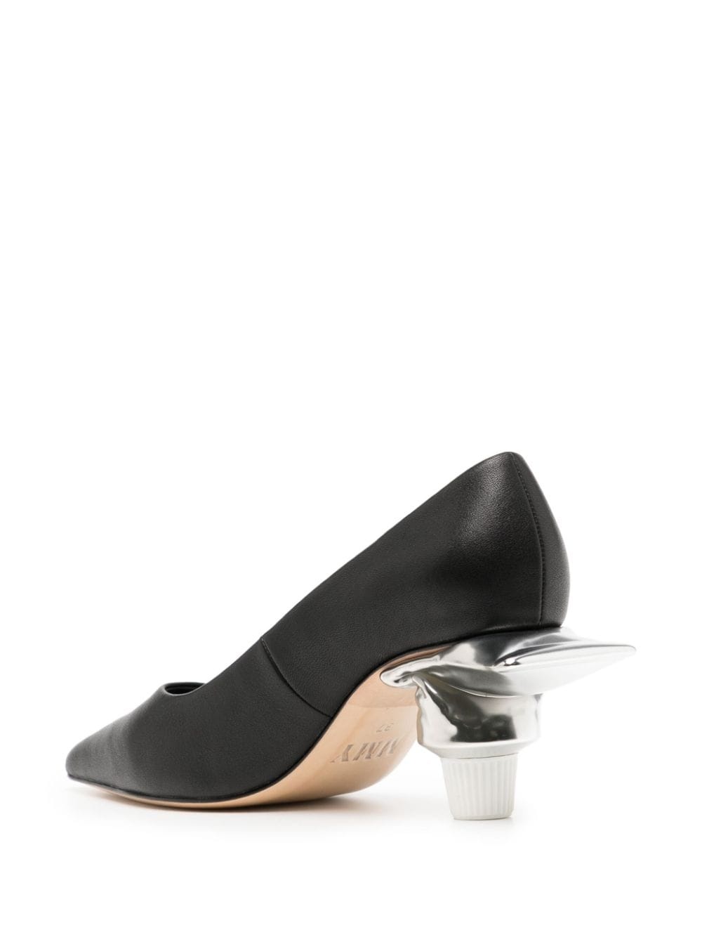 Toothpaste Heel 60mm leather pumps - 3