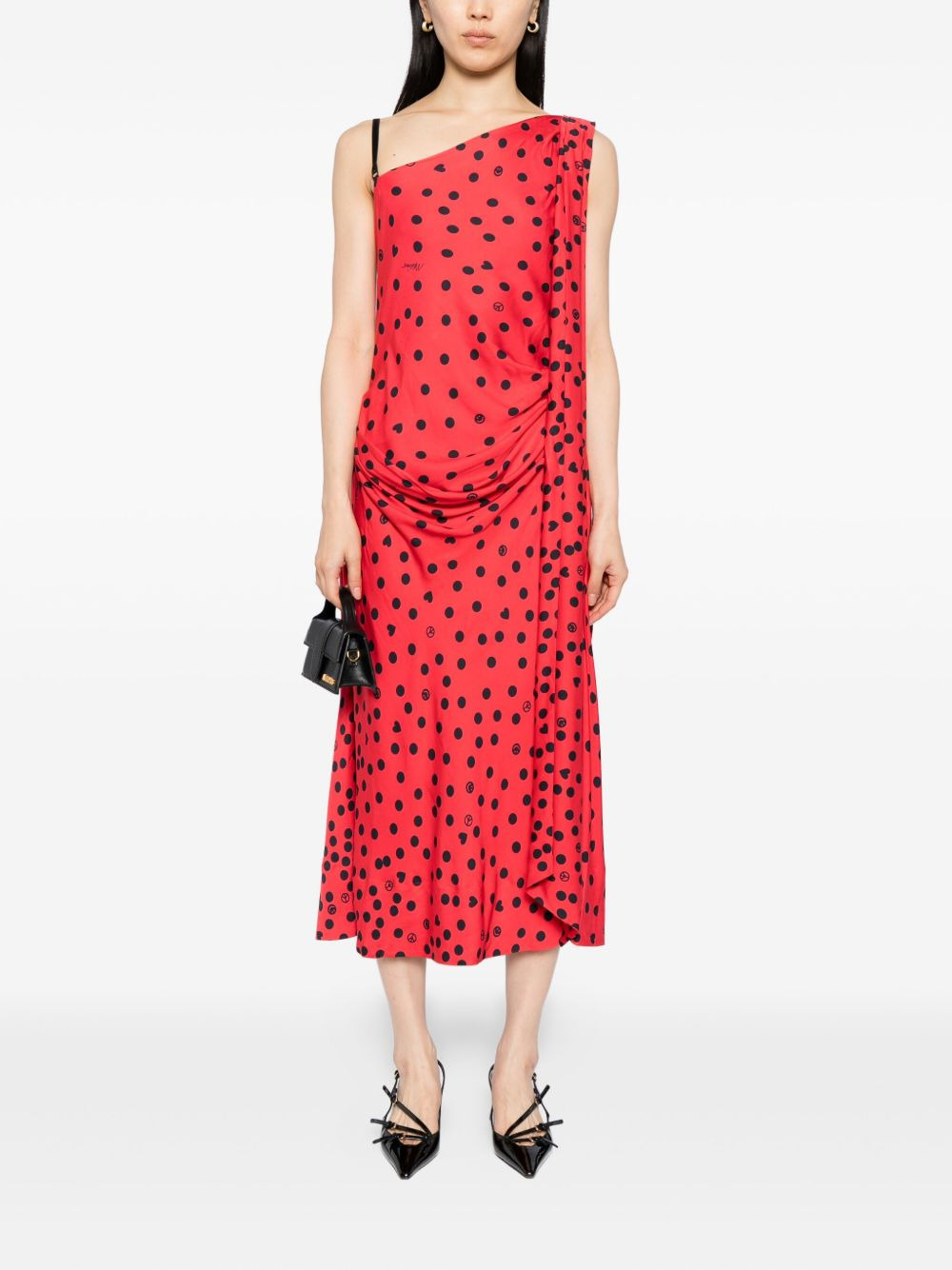 graphic-print asymmetric dress - 2