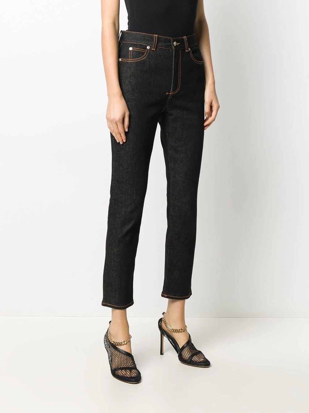 High-rise cropped denim jeans - 3