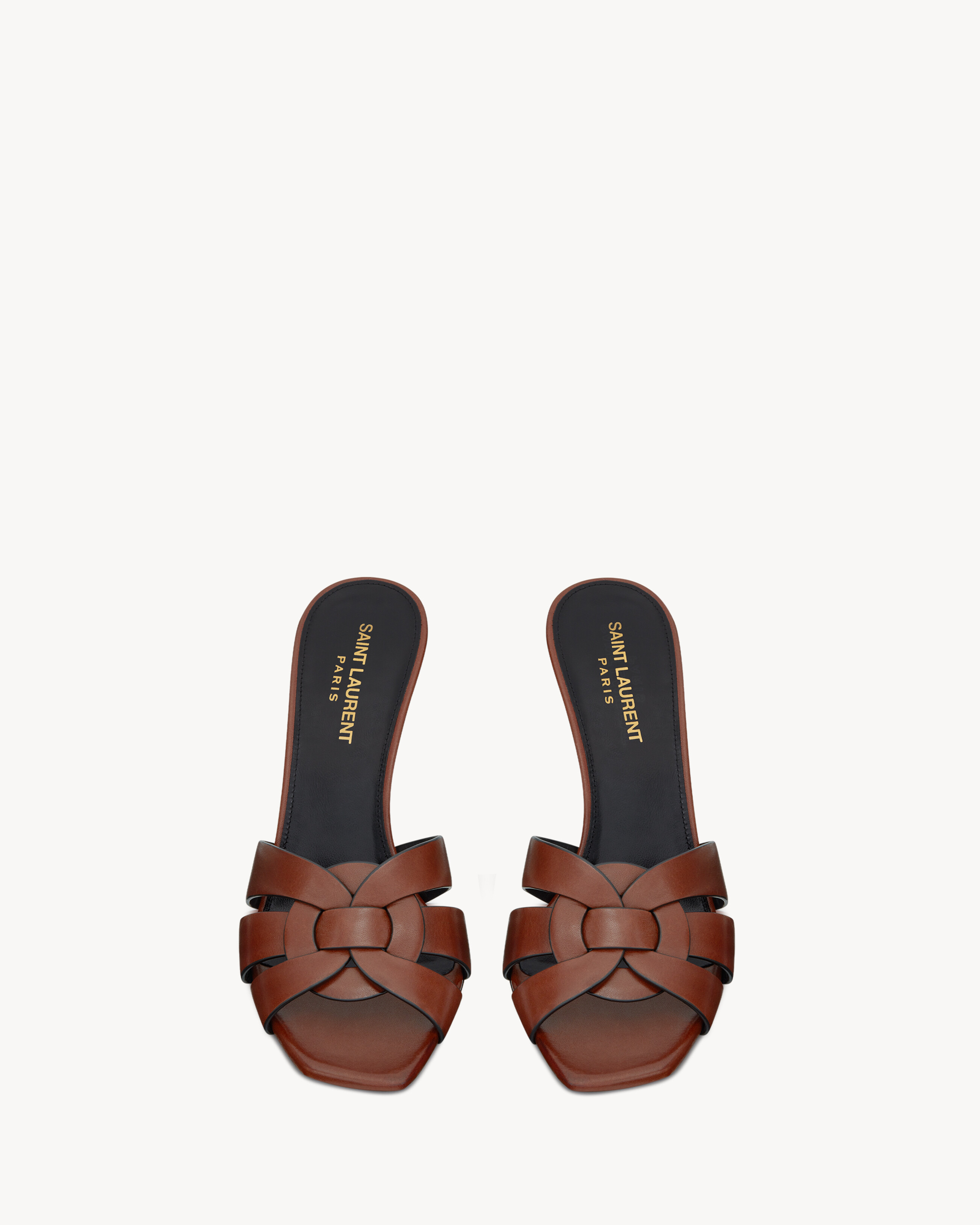 tribute heeled mules in smooth leather - 2