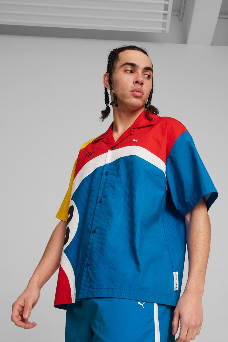 PUMA PUMA x BMW M MOTORSPORT Calder Men's Motorsport Woven Shirt outlook