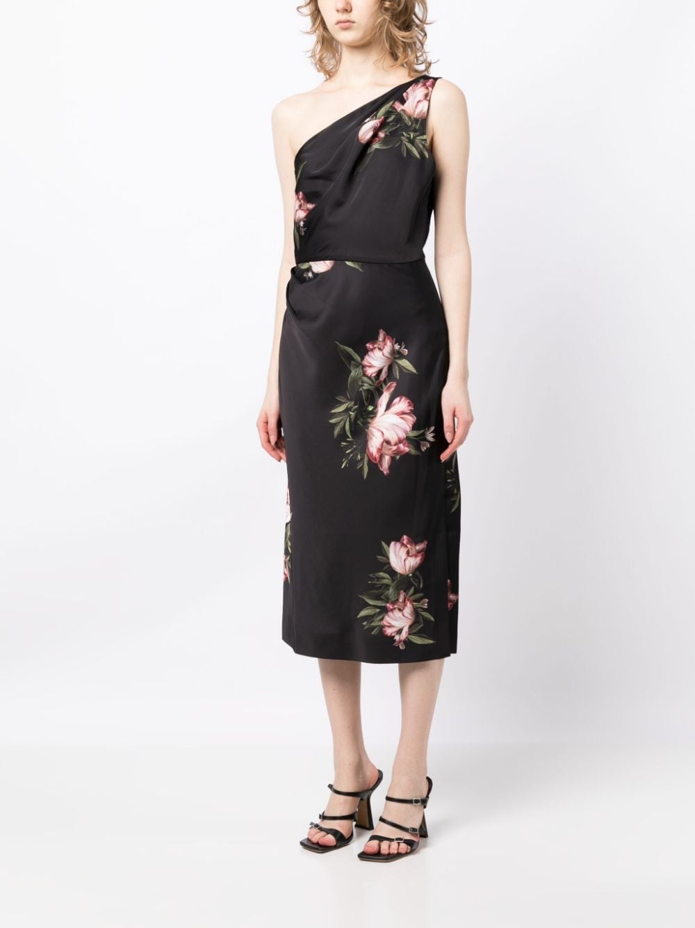 Carmen satin-finish midi dress - 3