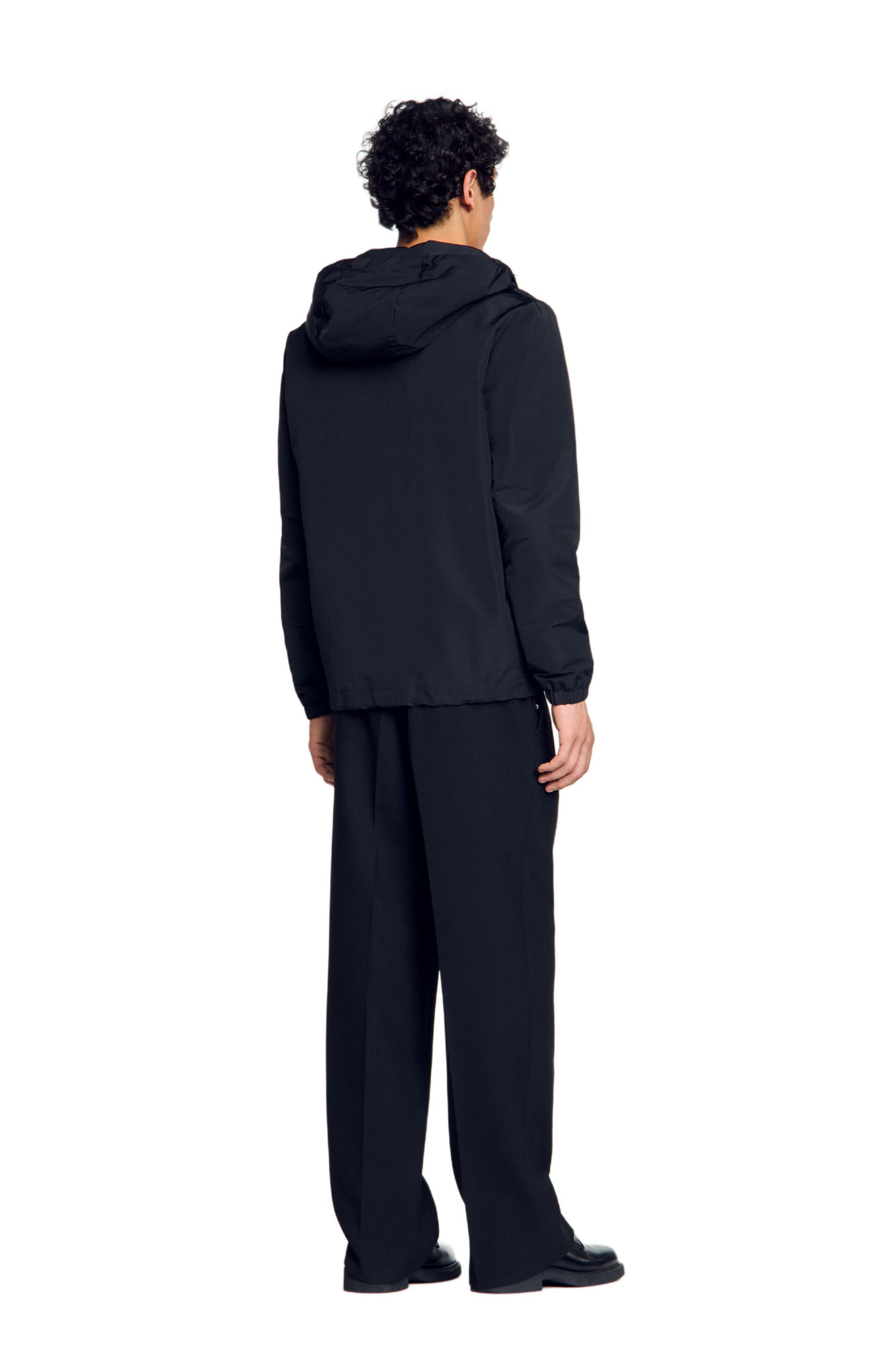 SANDRO Nylon windbreaker in Black at Nordstrom - 2