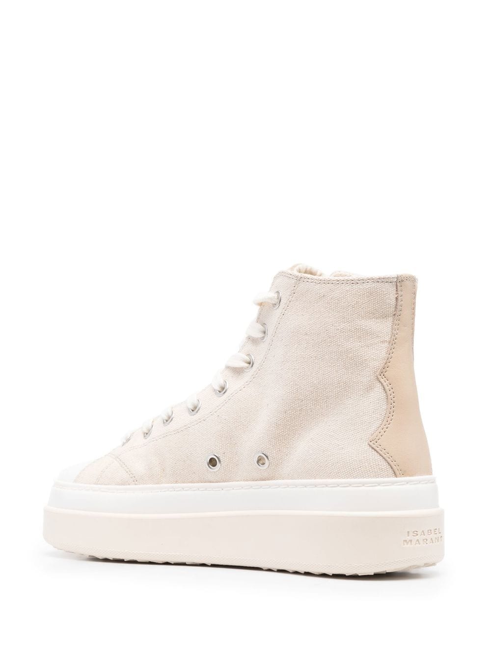 lace-up high-top sneakers - 3