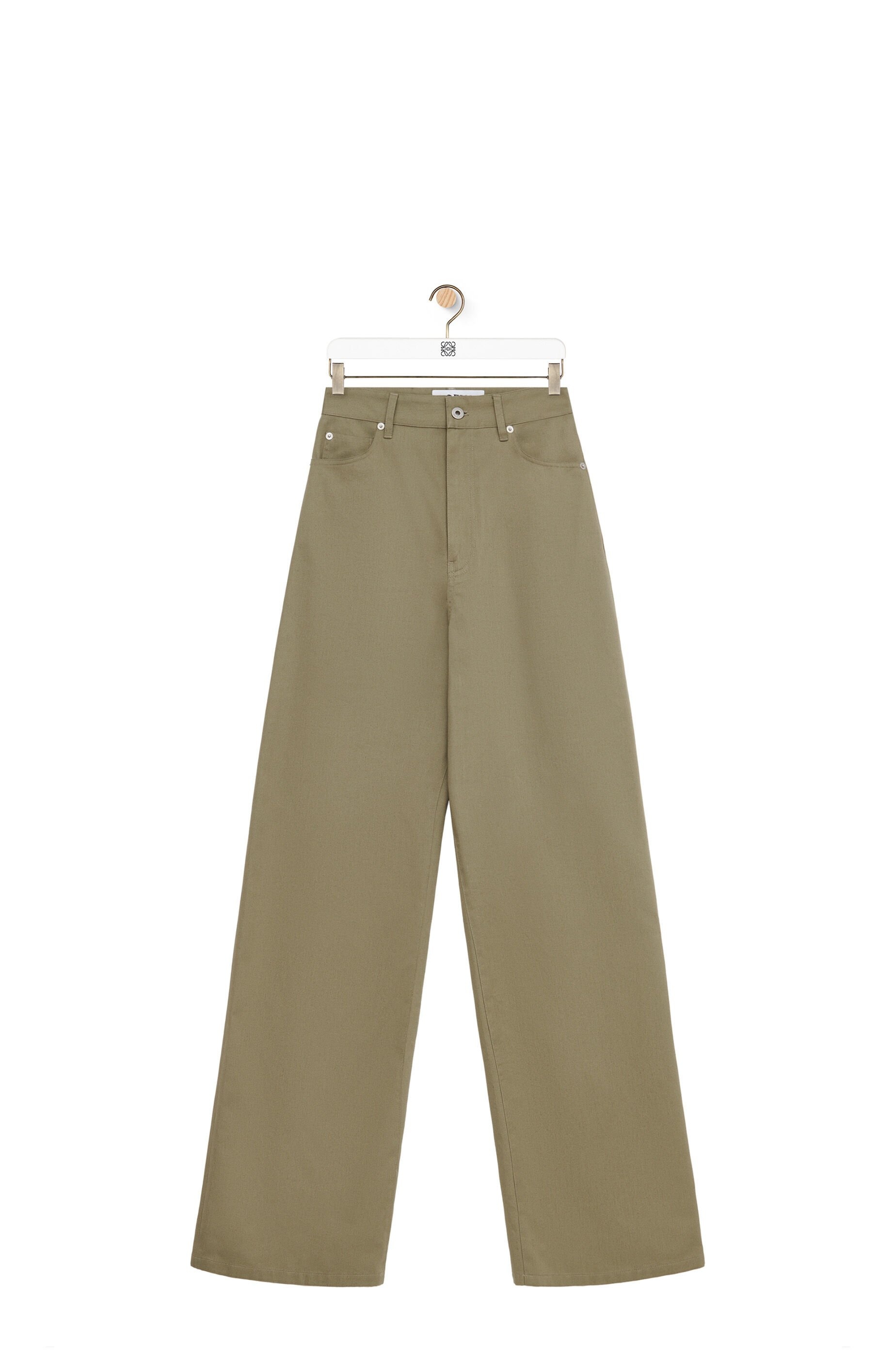 High waisted trousers in cotton - 1