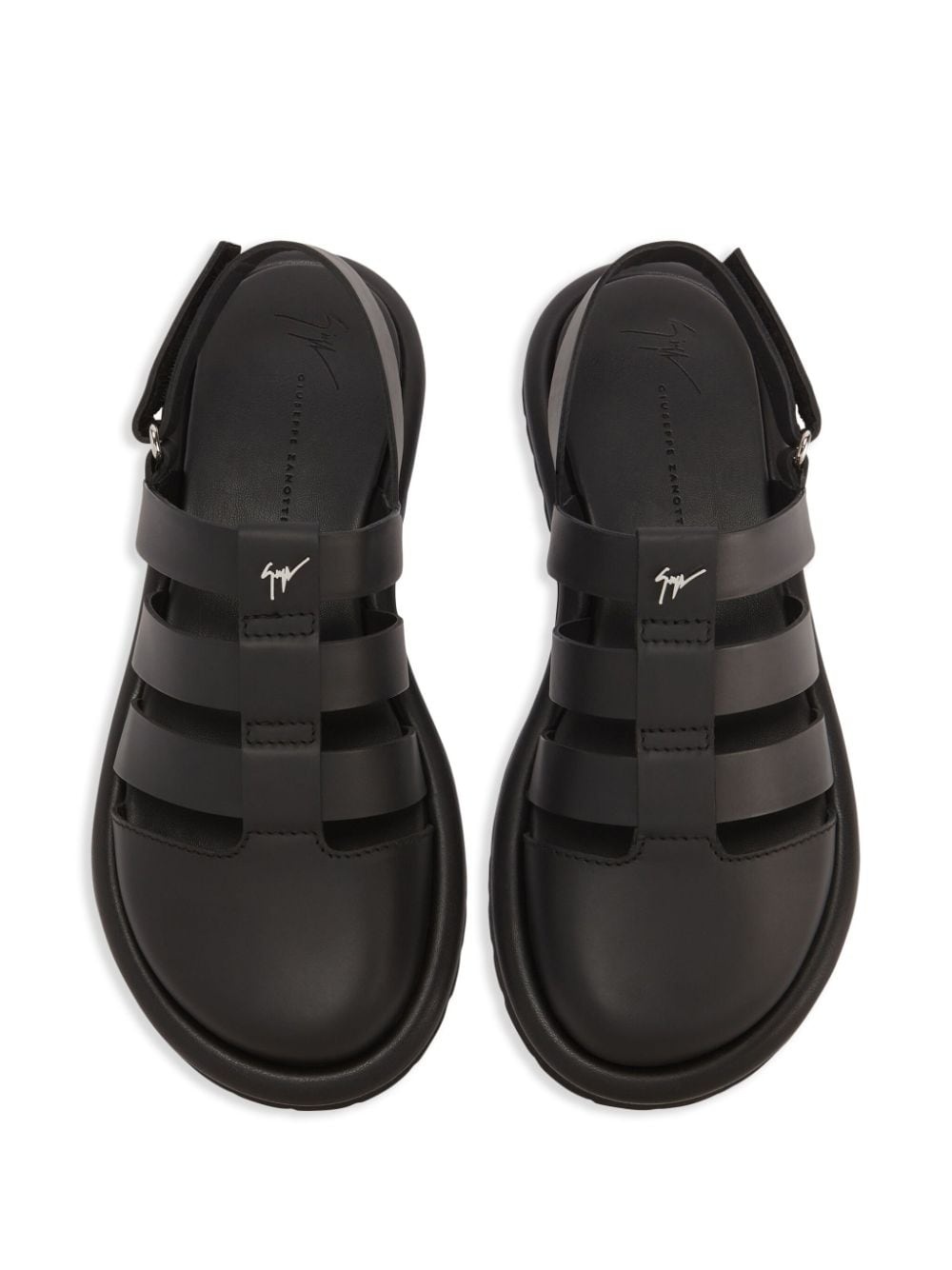 Rusery leather cage sandals - 4