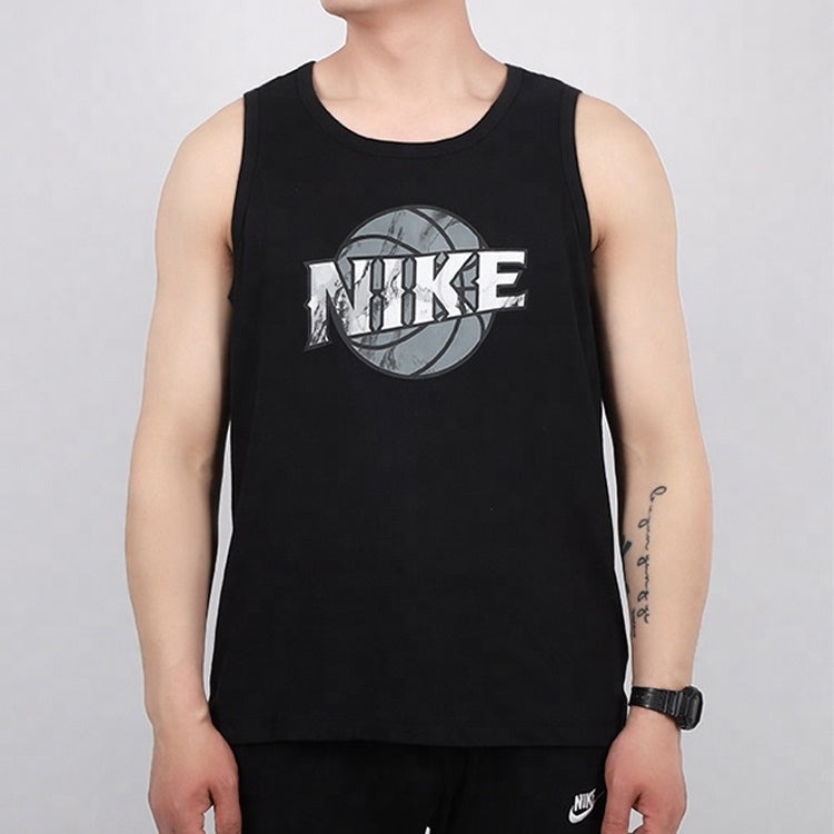 Nike Basketball Printing Pattern Sleeveless Vest Black CD1293-010 - 3
