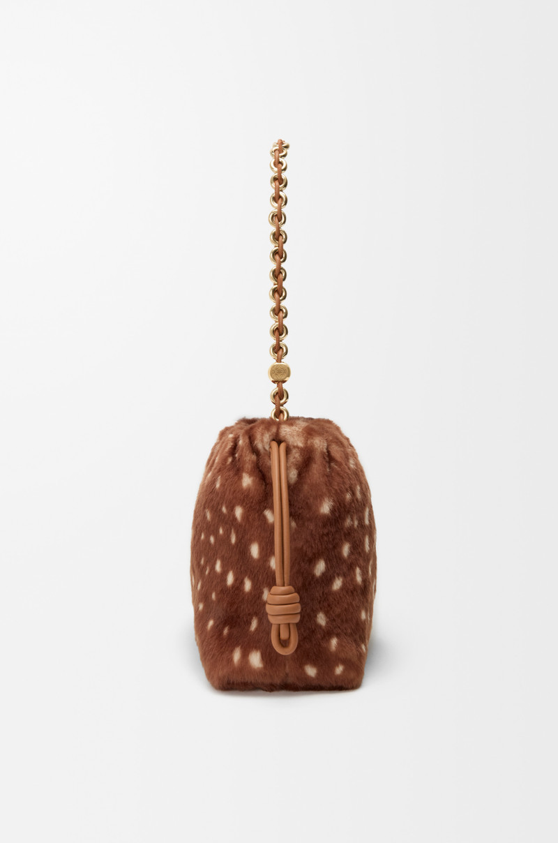 Medium Flamenco purse in printed shearling 7