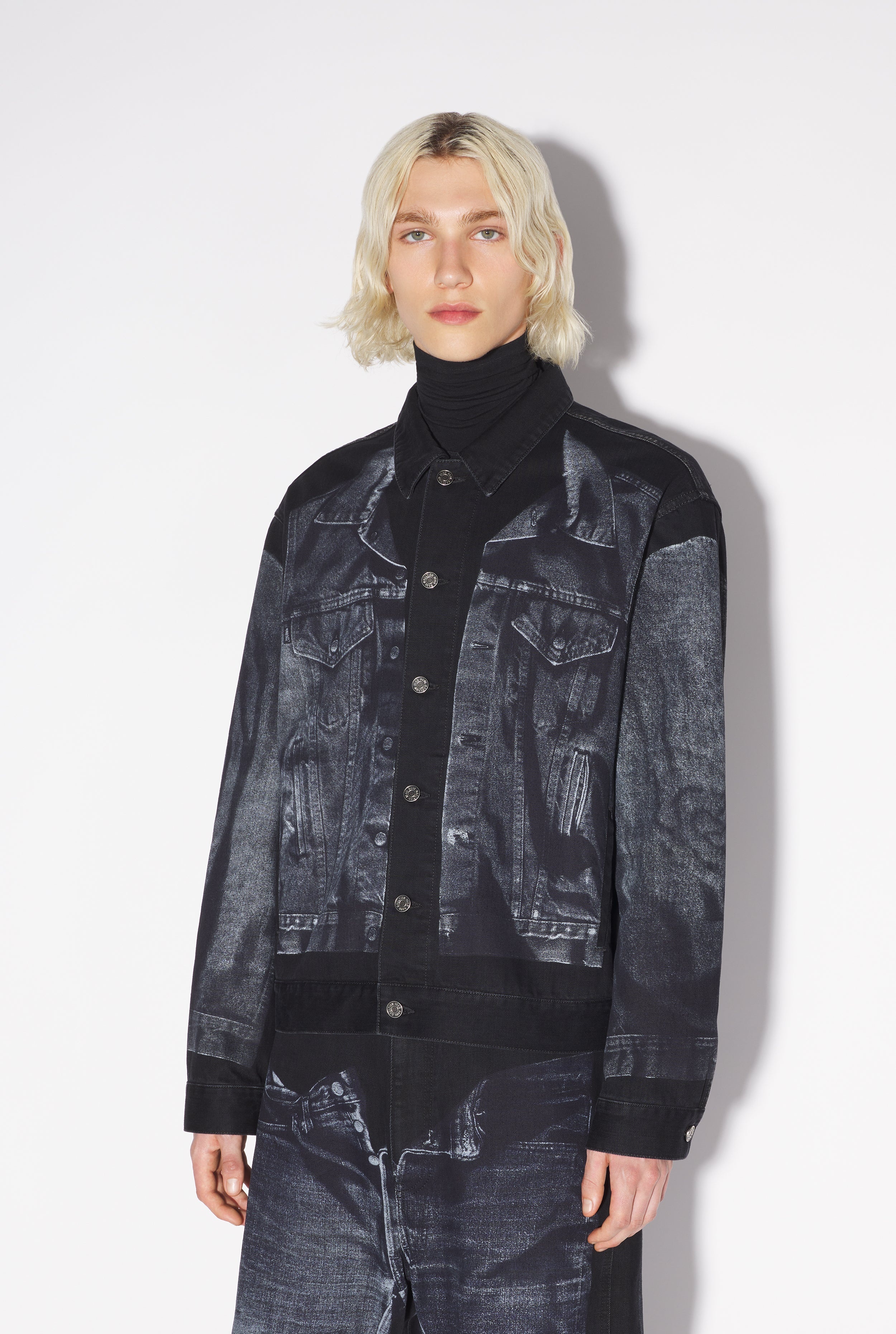 THE BLACK TROMPE L’OEIL DENIM JACKET - 3