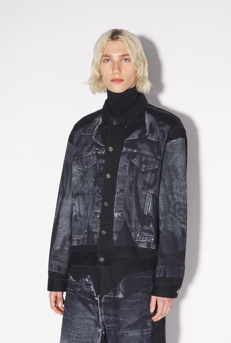 Jean Paul Gaultier THE BLACK TROMPE L’OEIL DENIM JACKET outlook