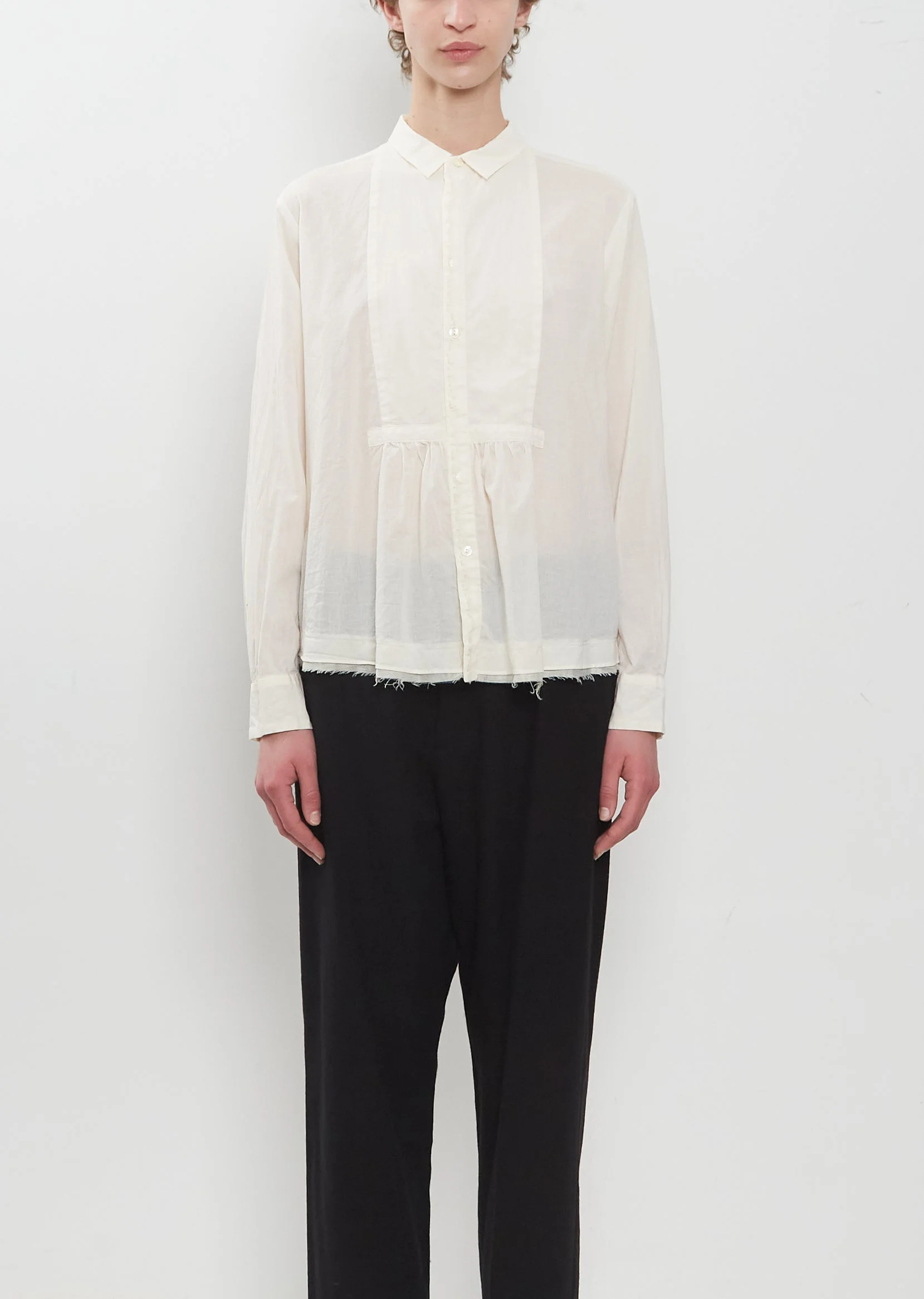 Lawn Front Panel Cotton Shirt - 1