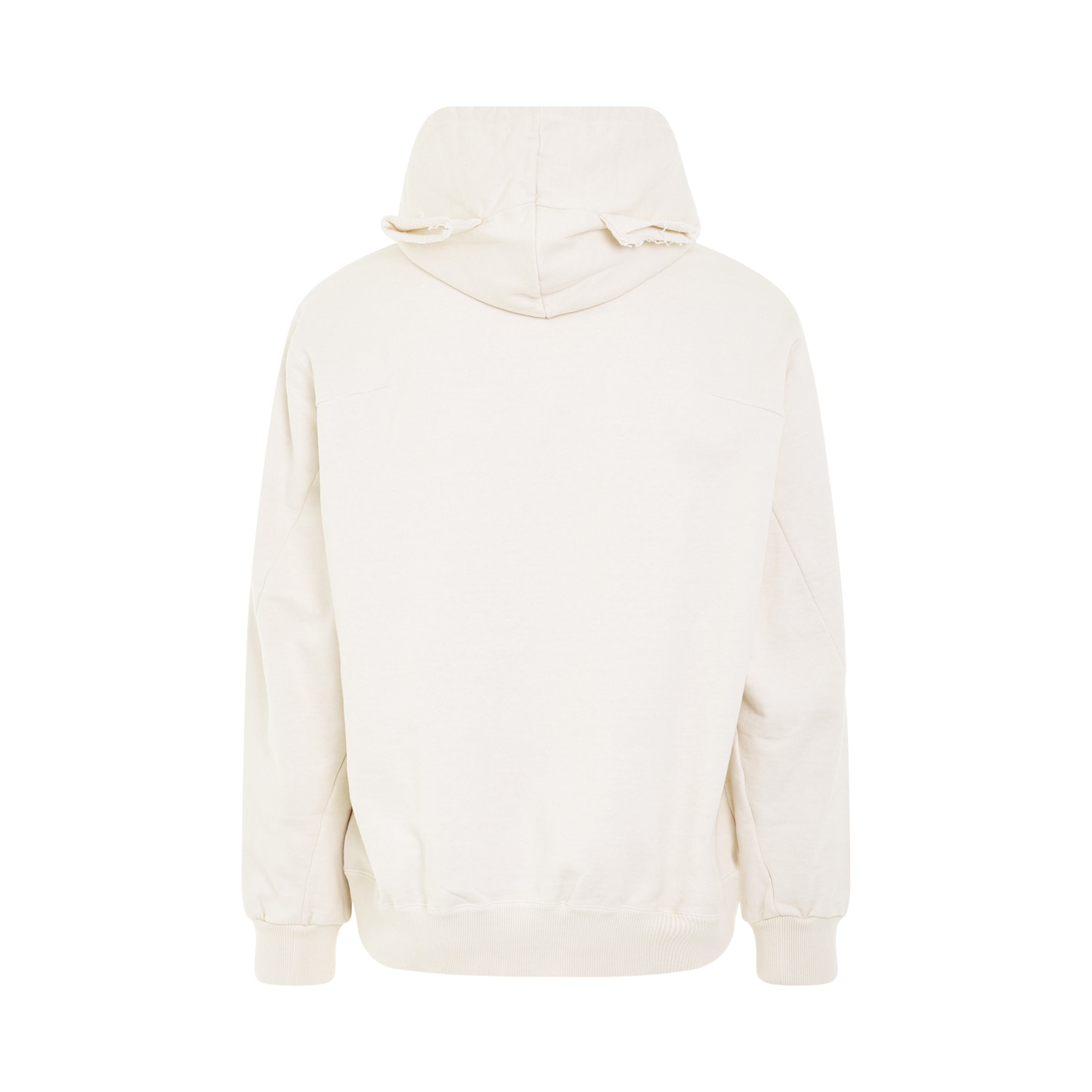 "DOUBLAND" Embroidery Hoodie in White - 4