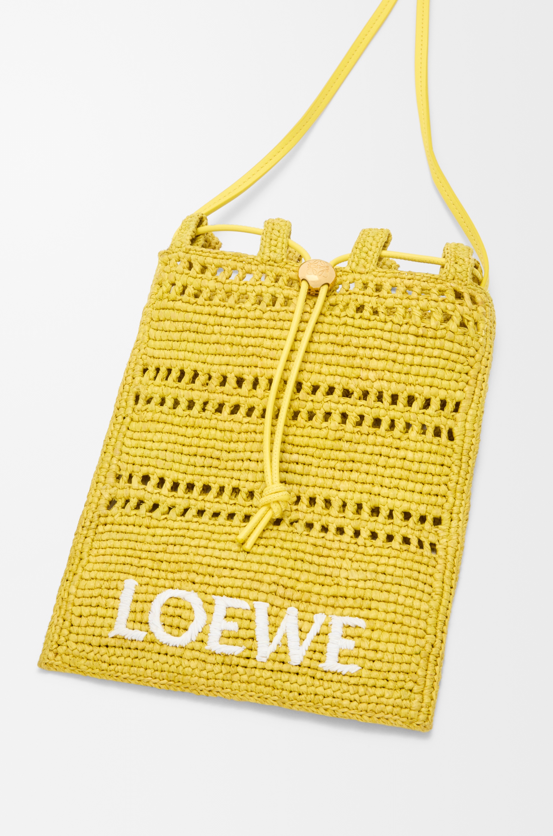 Loewe Drawstring pocket in raffia | REVERSIBLE