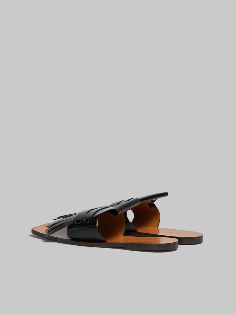 Marni BLACK LEATHER BAMBI SANDAL outlook